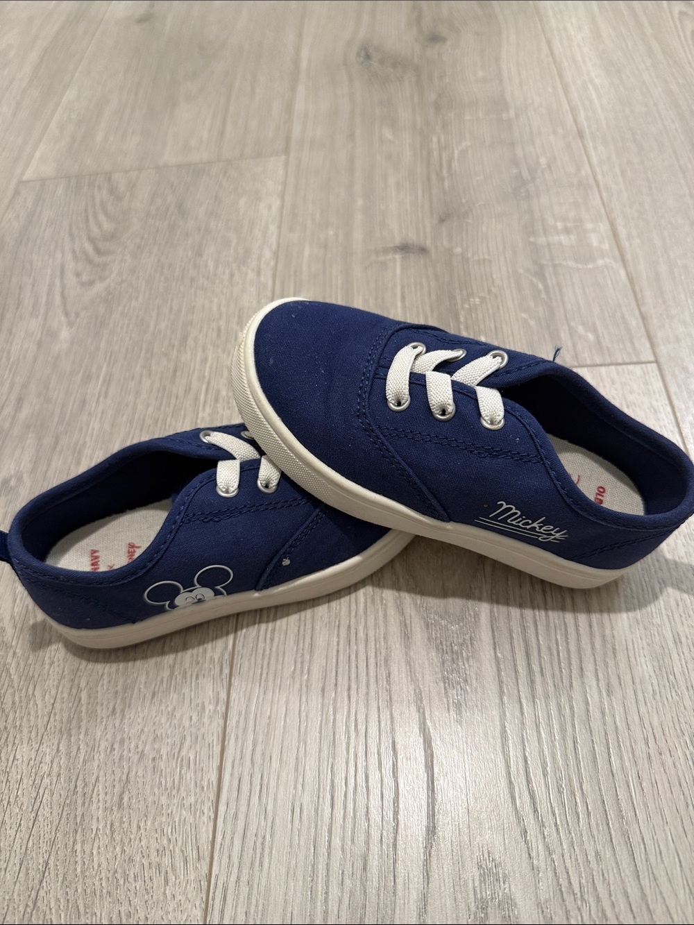 Old Navy Navy Blue Mickey Canvas Sneakers with White Laces